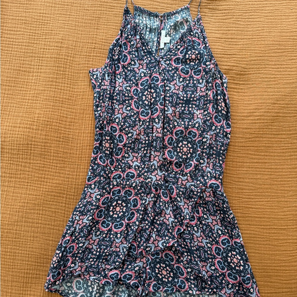 Ella Moss Women’s Floral Romper With Pockets, Size Small